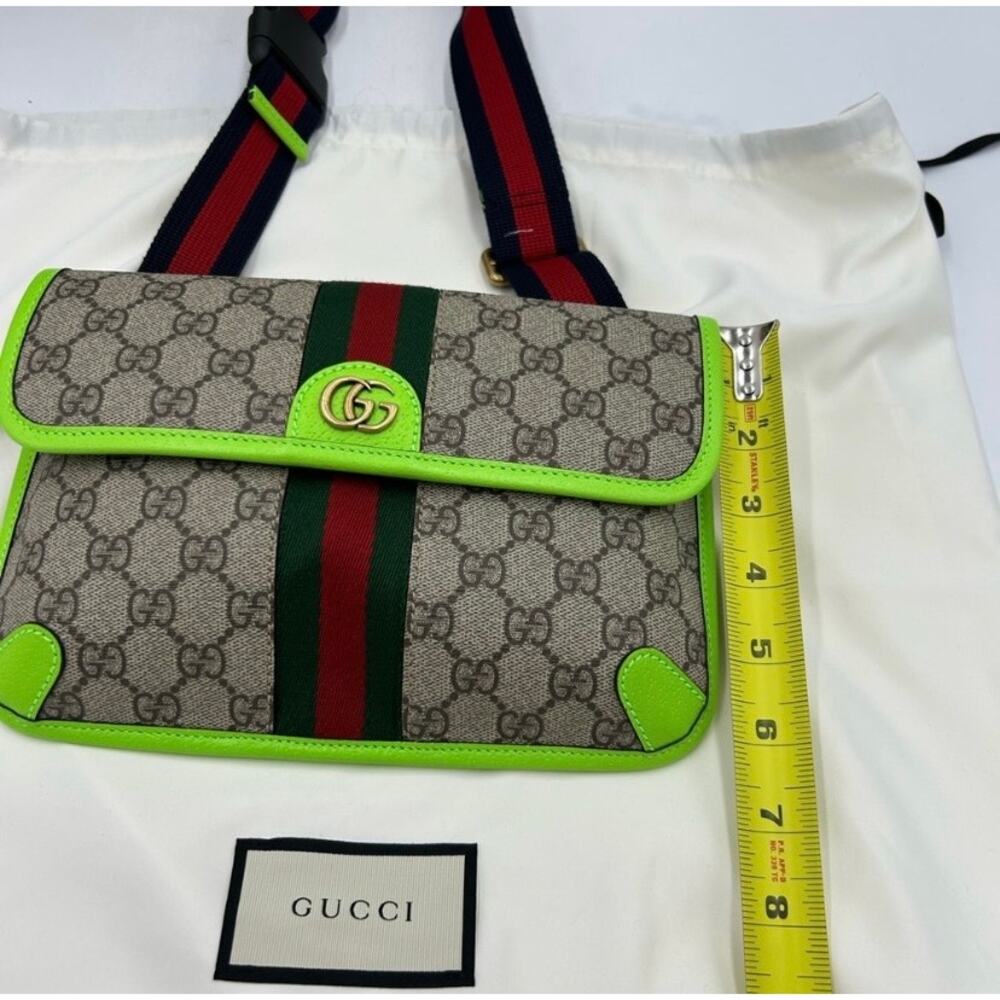 Women's Gucci GG Supreme OPHIDIA belt bag adjustable 80 cm made in Italy - Picture 5 of 10